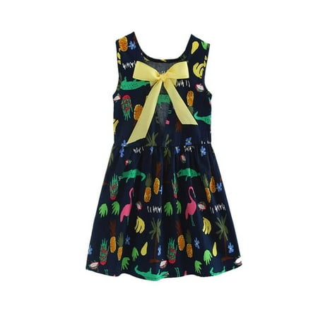 Toddler Girls Summer Princess Dress Kids Baby Party Wedding Sleeveless Dresses